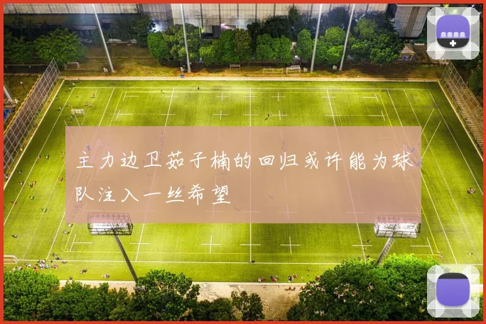 主力边卫茹子楠的回归或许能为球队注入一丝希望